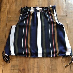 Prolouge Striped Boxy Shell Top